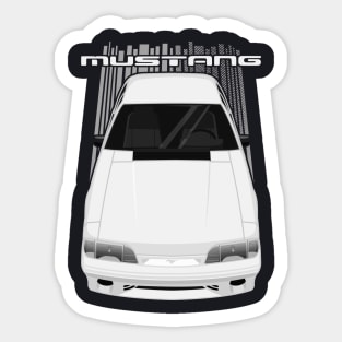 Mustang 1987 to 1993 Fox - White Sticker